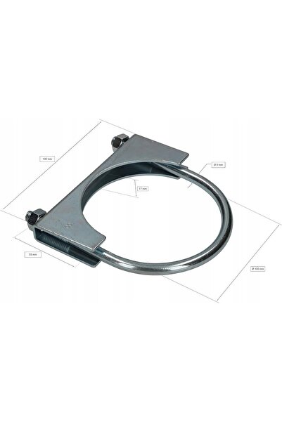 NO BRAND CYBANT STEEL Colier pentru țeavă/furtun de eșapament 100MM, 2 bucăți