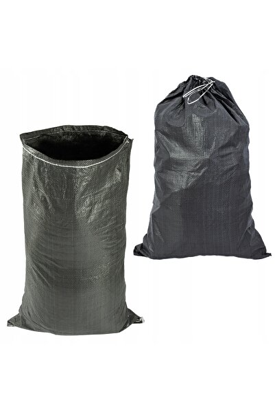 NO BRAND Sac din polipropilenă Nowimex-Plus 25 kg negru cu șnur 50x80 cm