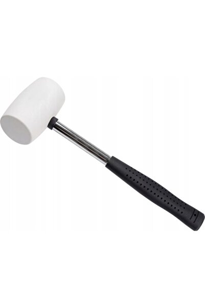NO BRAND CIOCAN DE ZIOMARĂ CU CAUCIUC, 910 GR, MÂNER METALIC, 90 MM, CAUCIUC ALB