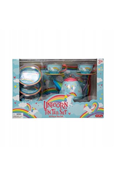 NO BRAND Set de cafea și ceai pentru copii, căni cu unicorni, 15 piese. Schyl...