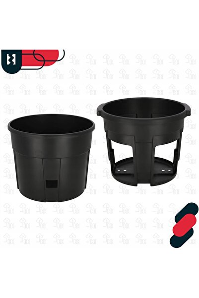 NO BRAND Ghiveci pentru cultivarea cartofilor pe balcon, negru, 29,5 cm, set ...
