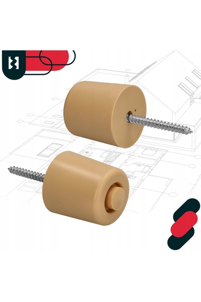 NO BRAND SET 10X TAMPON DE STOP UȘĂ DIN CAUCIUC BEJ 43 MM MIC