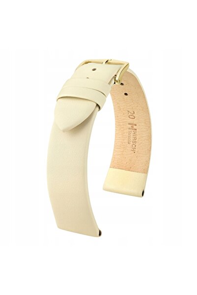 NO BRAND HIRSCH Toronto M - BEIGE - 12mm - Curea de ceas din piele