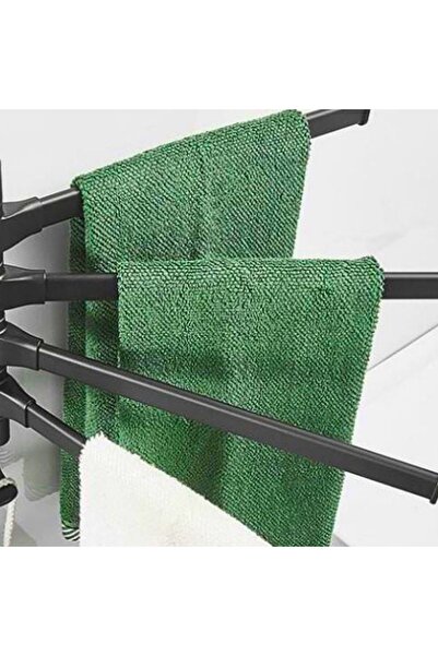 NO BRAND Suport rotativ pentru 2 prosoape, pentru baie, din aluminiu, tip lof...