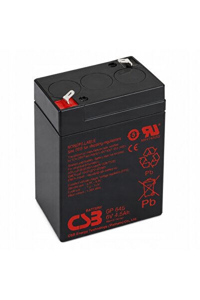 NO BRAND Baterie AGM GP645 6V 4.5Ah pentru alimentare de rezervă pentru casă ...
