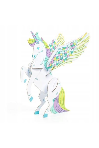 djeco Lume magică de basm, figurine DIY din carton, unicorni, zâne
