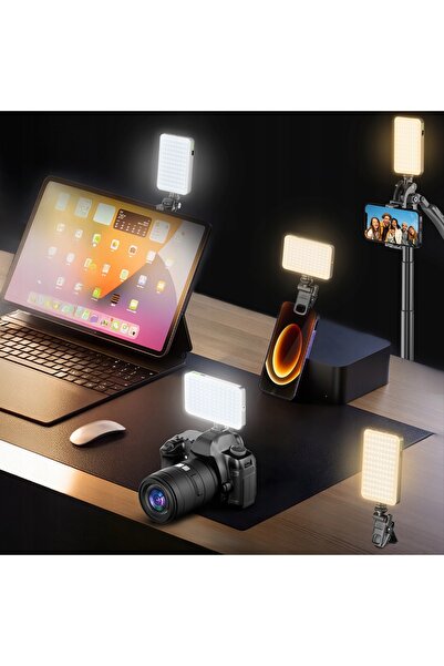 APEXEL Lumină LED pentru cameră de telefon 6W 3000mAh cu clemă 2500-9000K CRI95