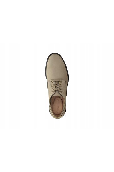 CLARKS Pantofi bărbați joși - Glaston Walk - mărimea 45 - bej, piele nubuc