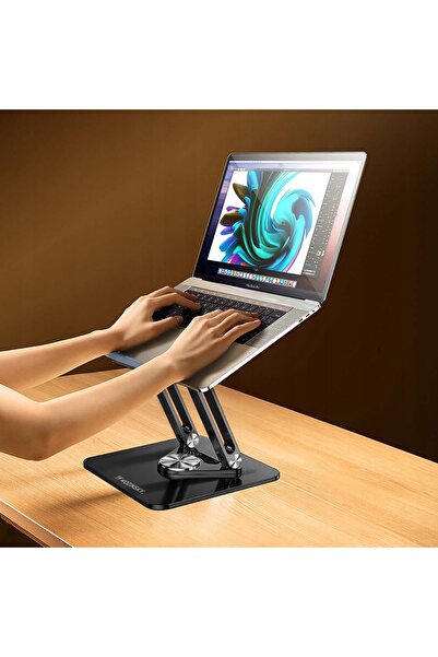 WOZINSKY SET 360 suport laptop din aluminiu + suport smartphone negru