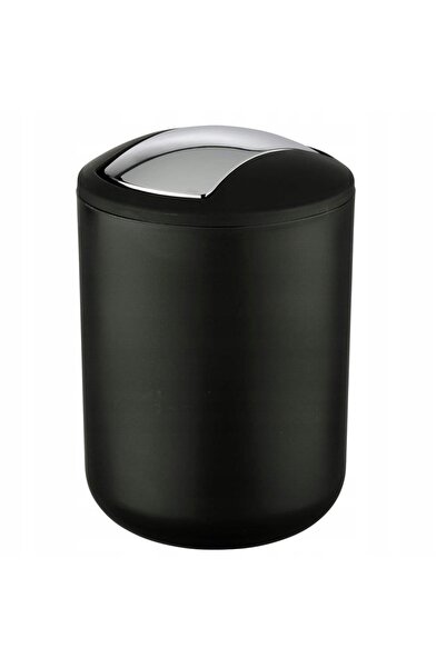 Wenko COȘ DE GUNOI DIN PLASTIC, NEGRU, 2 L, CU CAPAC ROTATIV, 14X21X14 CM