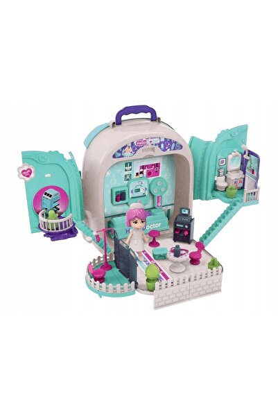 DK Set medical în rucsac 3 în 1 „Micul doctor” – valiză, rucsac, căsuță pentr...
