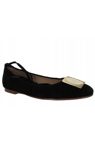 CLARKS Pantofi plați de damă - Grace Marion - mărimea 37 - piele întoarsă neagră