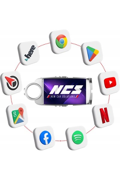 NO BRAND NCS ZQ9 RADIO AUTO TOYOTA YARIS 3 2011-2020 ARGINTIU ANDROID 8GB LTE