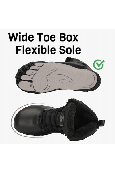 NO BRAND VEXITO Ghete de iarnă pentru femei, tip barefoot, impermeabile, căld...