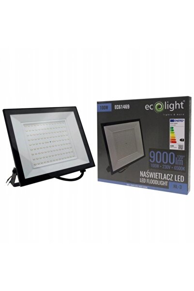 ecolight Proiector LED Stilat NL-3 100W 6500K 90lm/W IP65 Subțire