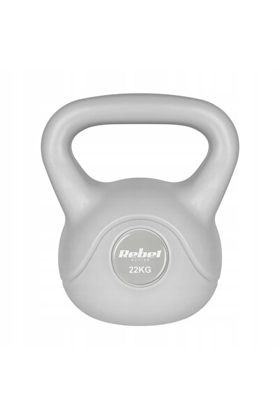 Rebel Kettlebell 22 kg gri, greutate tip kettle/dumbbell pentru exerciții, ABS