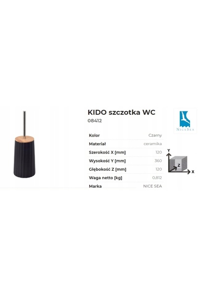 NO BRAND BISK KIDO PERIE DE TOALETĂ NEAGRĂ
