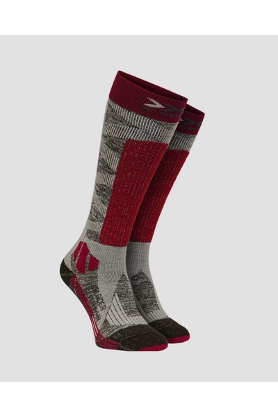 X Socks Șosete de schi pentru femei X-Socks ski rider silver 4.0 gri/roșu 39-40