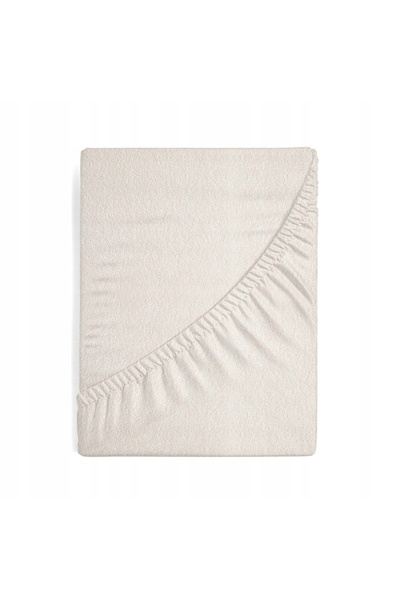 NO BRAND Cearșaf Fortte cu elastic 160 x 200 cm, înălțime 20 cm – bej