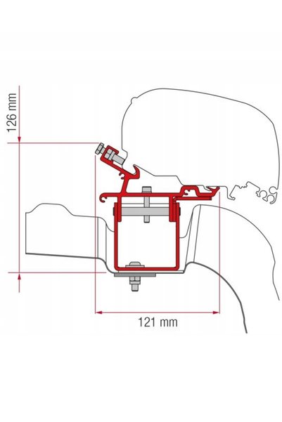 NO BRAND Adaptor pentru marchiză de rulotă F80 F65 Kit VW Crafter L3H3 fără ș...