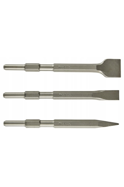 Makita Set de dălți și dălți cu vârf ascuțit HEX 17, cu coadă hexagonală, 3 b...