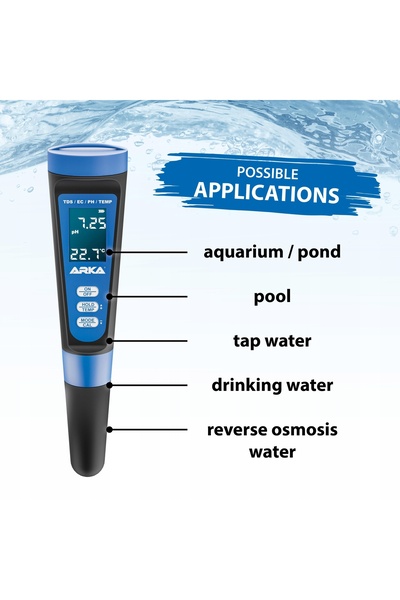 NO BRAND ARKA MYAQUA – Aparat de măsurare a pH-ului, TDS, EC și temperaturii