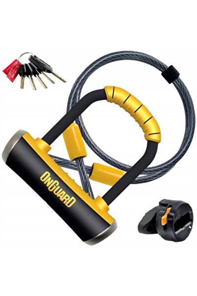 NO BRAND Antifurt bicicletă ONGUARD PitBull Mini DT 8008 U-LOCK + cablu 120cm