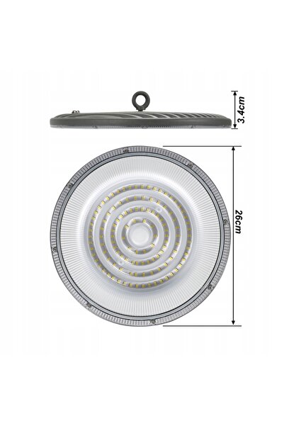 NO BRAND Lampă industrială LED High Bay de 100W - Iluminat pentru DEPOZITE MARI