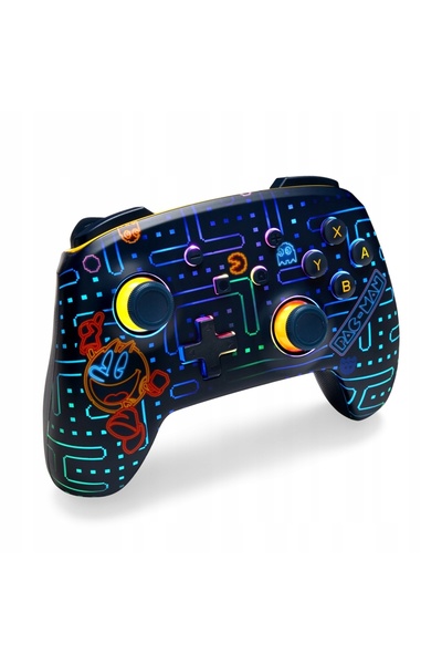 NO BRAND PowerA SWITCH Pad wireless îmbunătățit Lumectra PAC-MAN Neon Arcade