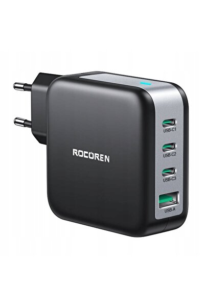 NO BRAND ROCOREN ÎNCĂRCĂTOR RAPID PUTERNIC GAN 3X USB-C + USB PD3.0 QC5.0 100W
