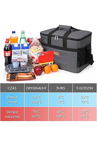 NO BRAND Geantă turistică de picnic termoizolantă impermeabilă de mare capaci...