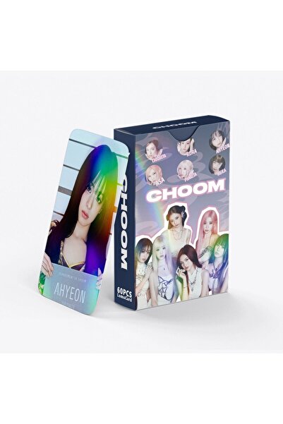 Kpop Dünyasi BABYMONSTER '' Choom '' Çift Yön Baskılı Hologramlı / Lomo Card Seti (60 Pcs)