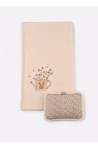 kitikate Organic Secret Bunny Padded Blanket Natural
