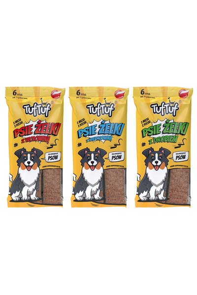 Tuf Tuf TufTuf Dog Gummies Strips recompense moi pentru câini, arome asortate...