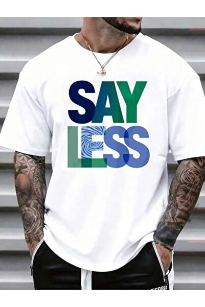 kai22 Men'S Cool T Shirts Say Less Pattern Design Vibrant Print Street Wear D...