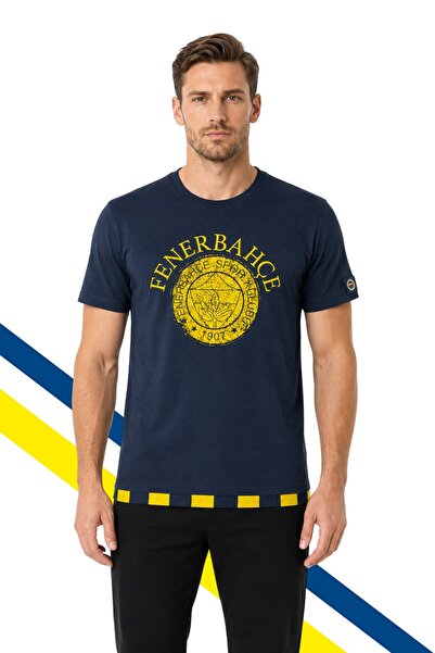 Fenerbahçe Men's Tribune Single Color Logo T-Shirt