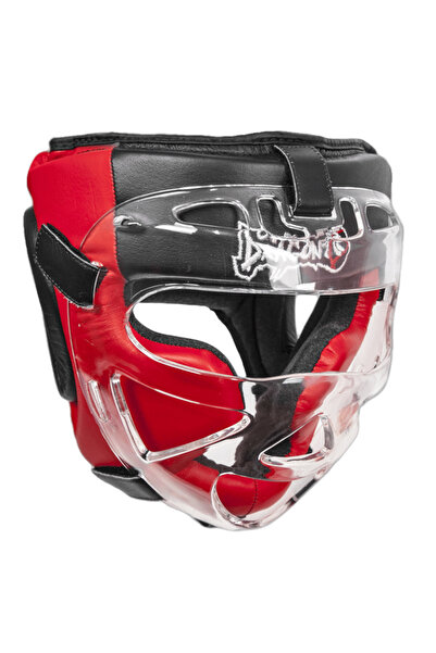 Dragondo Yetişkin 11750 Deri Maskeli Boks Kaskı Muay Thai Kick Boks Dragon Ka...