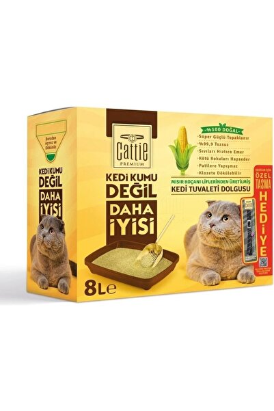 cattie Süper Topaklanan Mısır Koçanı Kedi Tuvaleti Dolgusu 8 lt