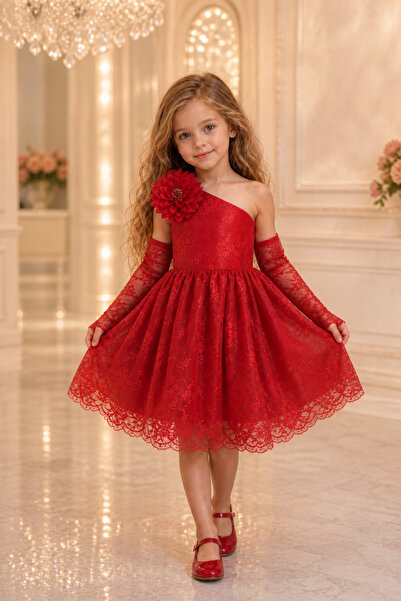 aden kids Girl's Dress with Brooch Buckle and Armband Set for Girls