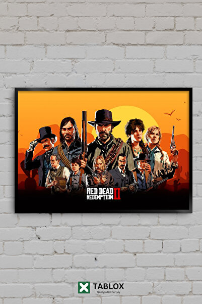 TABLOX Red Dead Redemption II Συμμορία Βαν Ντερ Λίντεντ Καουμπόικο Διακοσμητι...