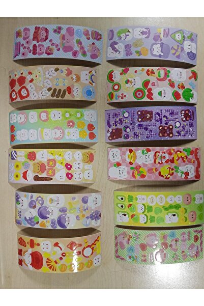 Kayra 5 Adet 12 cm x 4 cm Çıkartma Lazer Sticker Seti Defter Telefon Süsü