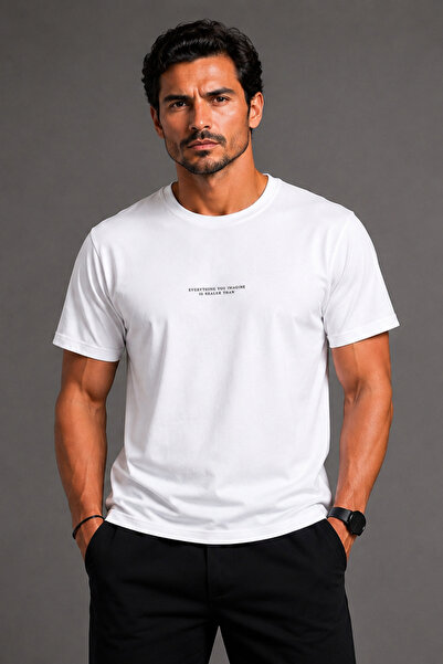 Everything You Imagine Baskılı Erkek T-Shirt