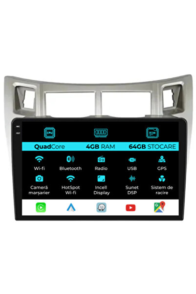 NavStore Ειδικό Σύστημα Πλοήγησης για Toyota Yaris (2005 - 2011), Τετραπύρηνο...