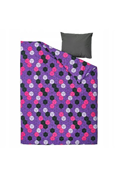 NO BRAND IKEA BLASKATA husă de pilotă și fețe de pernă mov/negru 150x200/50x6...