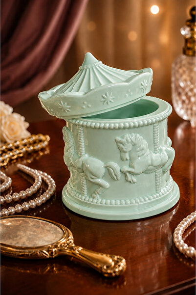 Gökkuşağı Sepeti Colorful Handmade Carousel Jewelry Box – Decorative Jewel an...