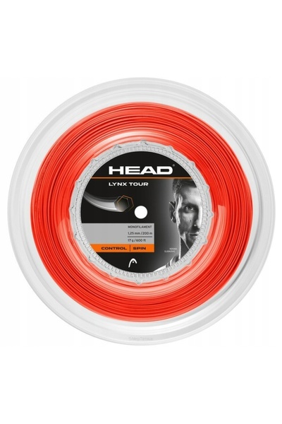 Head Lynx tour 1.25 corzi de tenis portocalii rolă 200m