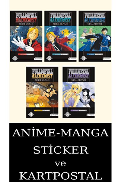 Akılçelen Fullmetal Alchemist 1-2-3-4-5 Manga Seti (5 KİTAP) / Anime-Manga St...