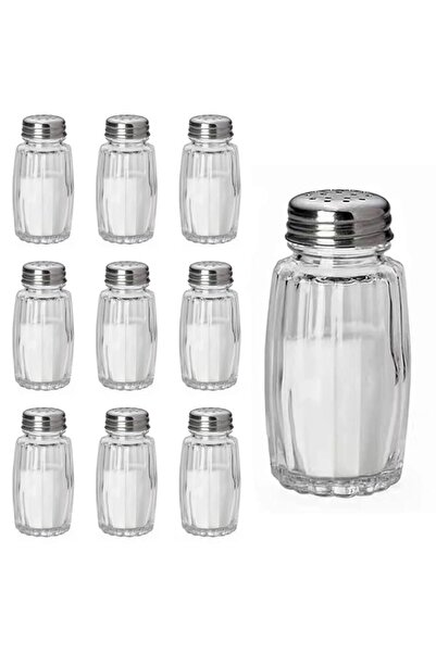 Generic 10pcs Glass Salt and Pepper Shakers Set - Small Seasoning Shaker Bott...