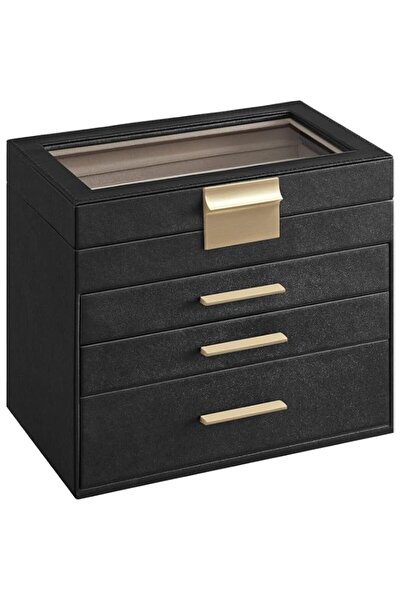 Generic Brand TenSteed Jewelry Box Organizer with Glass Lid,3 Drawers, 4-Laye...