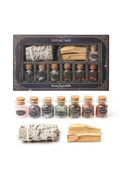 Generic Brand Sage Smudge Sticks Kit with Palo Santo Sticks and Healing Cryst...